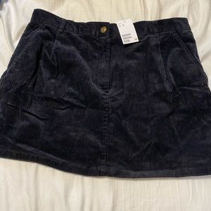 H&M Corduroy Skirt- Black- Size 16